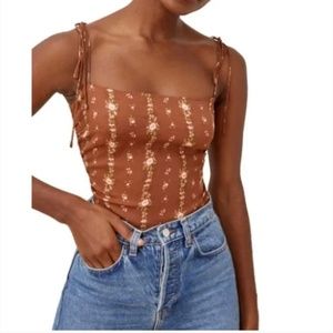 Reformation Lupe Top in Bosque